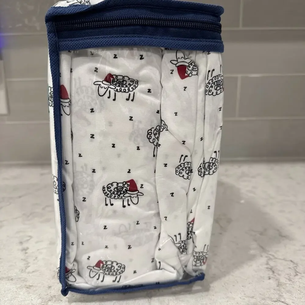 6 Pc SANTA SHEEP King Serta Perfect Sleeper Elite Cooling Cool Fabric Sheet Set